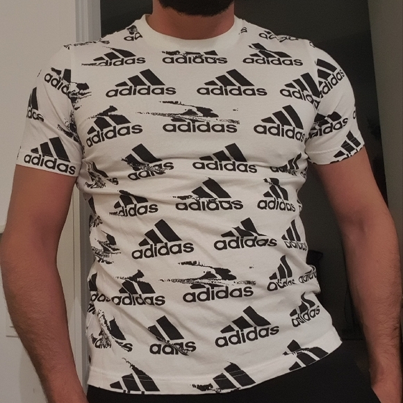 Adidas White Graphic T-Shirt - Picture 2 of 5